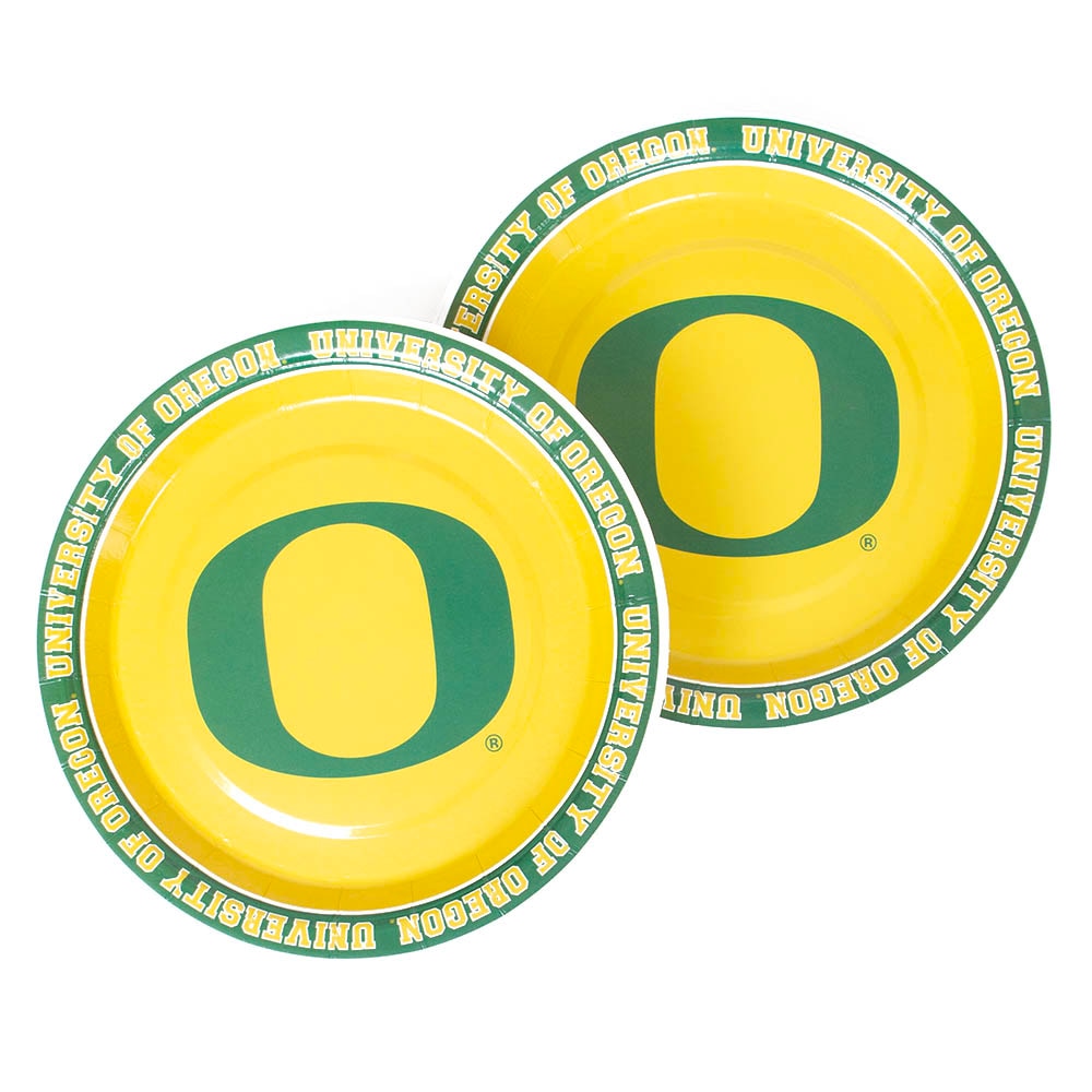 Classic Oregon O, Spirit Product, Yellow, Kitchen Accessories, Home & Auto, 7", Round, Paper Plate, 953172